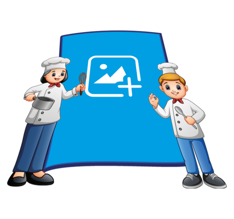 Vinylmatta barn kock barnfoto ram - Tenstickers