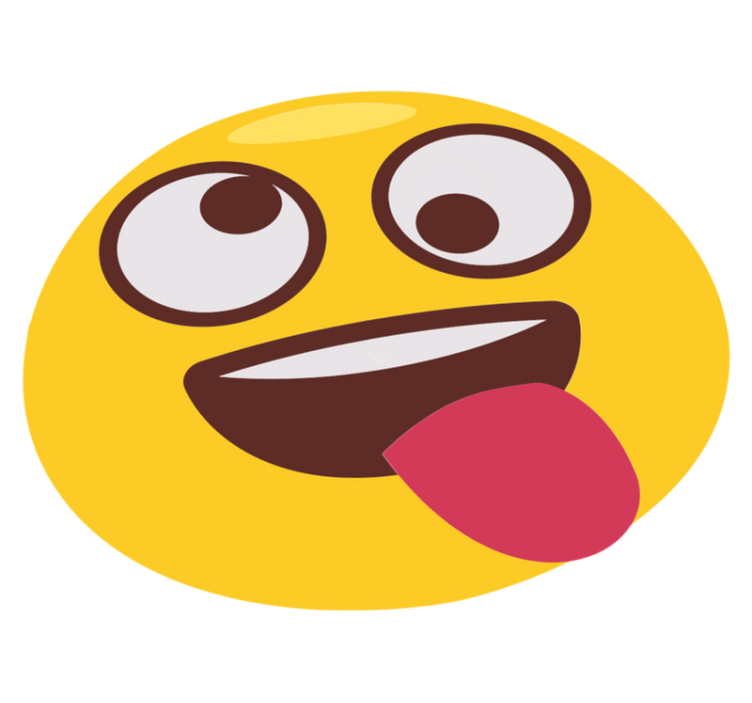 Vinylmatta barn lekfull emoji ansikte - Tenstickers