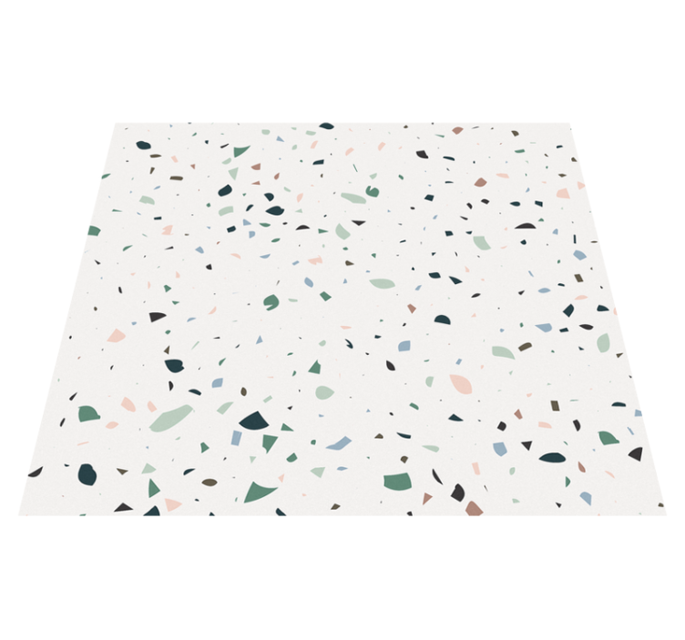 Vinylmatta badrum vit terrazzo - Tenstickers