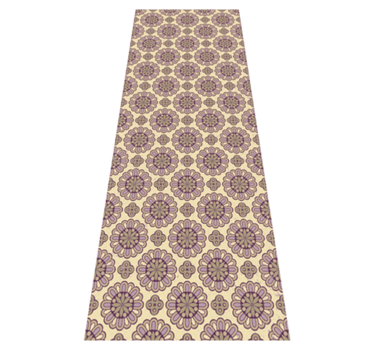 Vinylmatta badrum lila etnisk stil mandala - Tenstickers