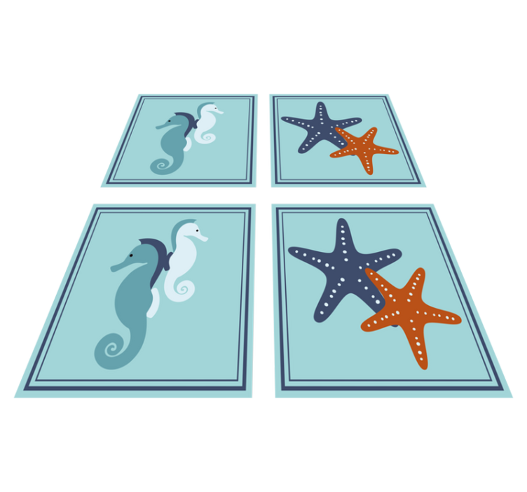 Vinylmatta badrum i marin stil - Tenstickers