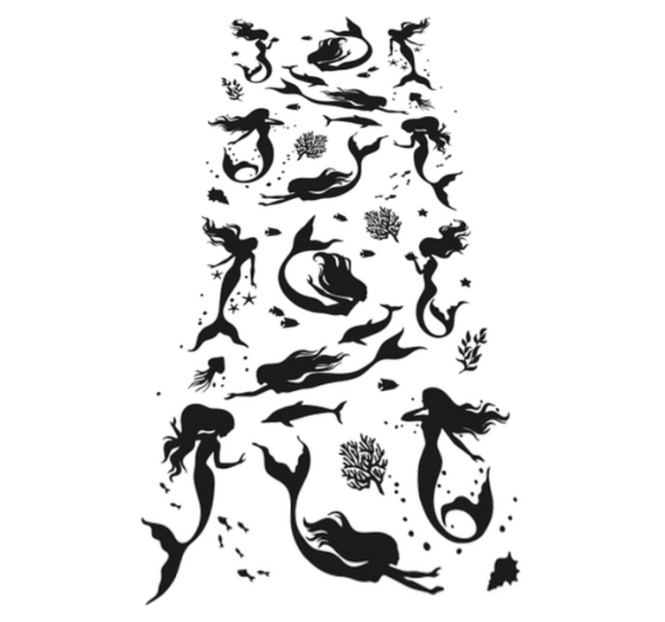 Vinylmatta badrum sirenmotiv - Tenstickers