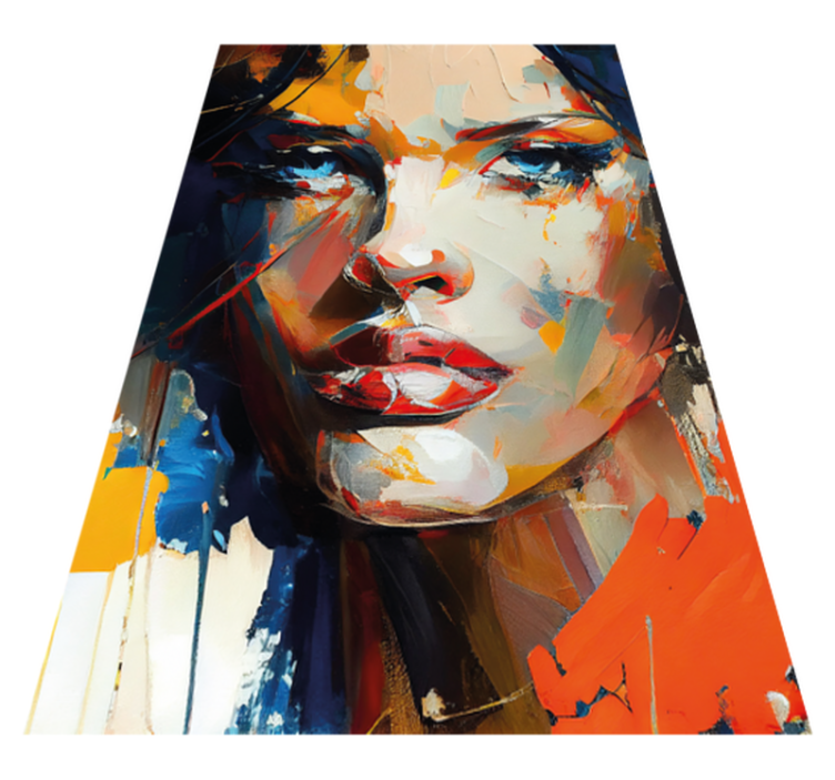 Vinylmatta badrum färgglad ansiktsmålning - Tenstickers