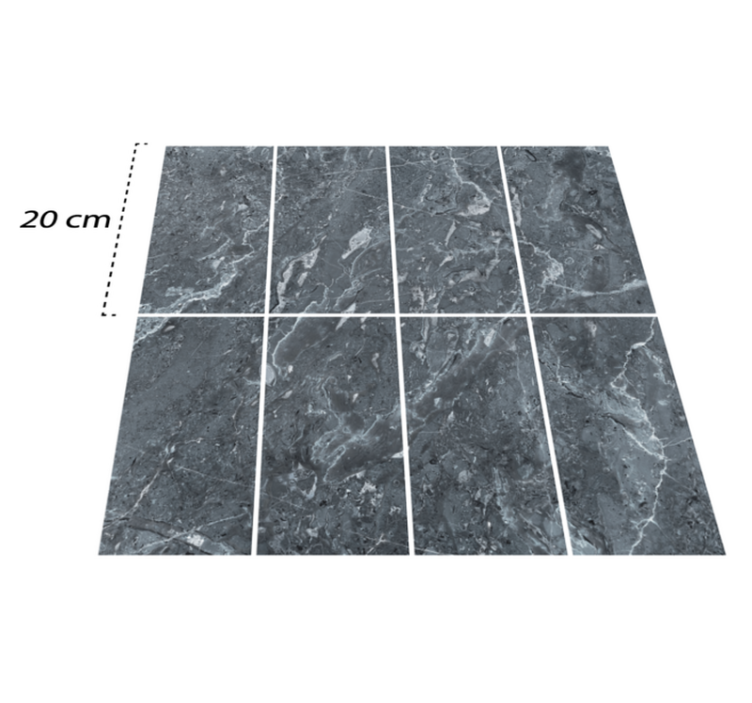 Vinylmatta badrum grå marmorplattor - Tenstickers