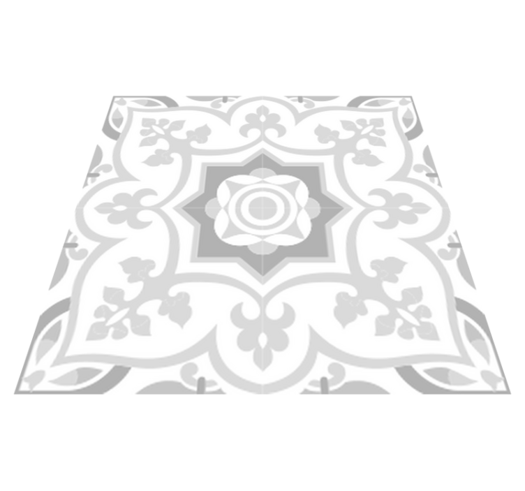 Vinylmatta badrum marockansk kakel grå nyanser - Tenstickers