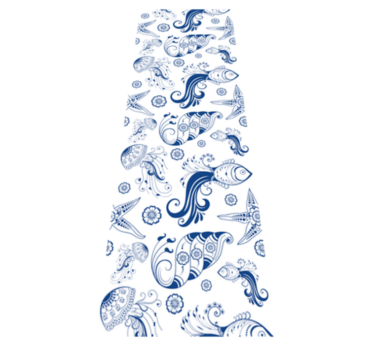 Vinylmatta badrum ornamental havliv dusch - Tenstickers