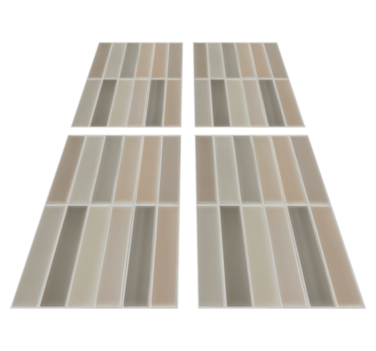 Vinylmatta badrum rektangulärt motiv - Tenstickers