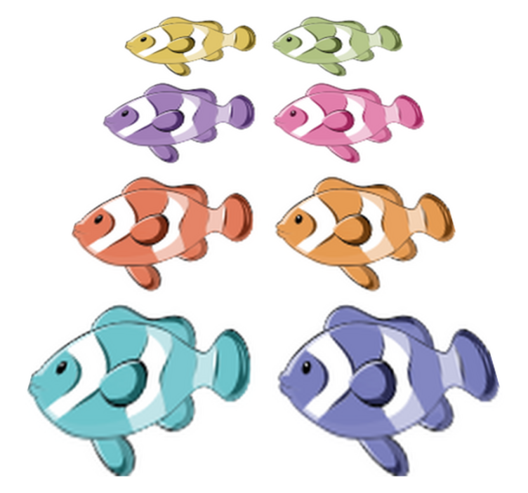 Vinylmatta badrum clownfisk dusjskärm dekaler - Tenstickers