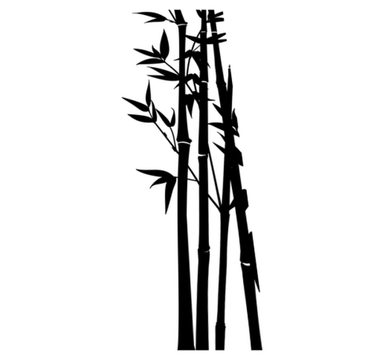 Vinylmatta badrum bambuskärmdekal - Tenstickers