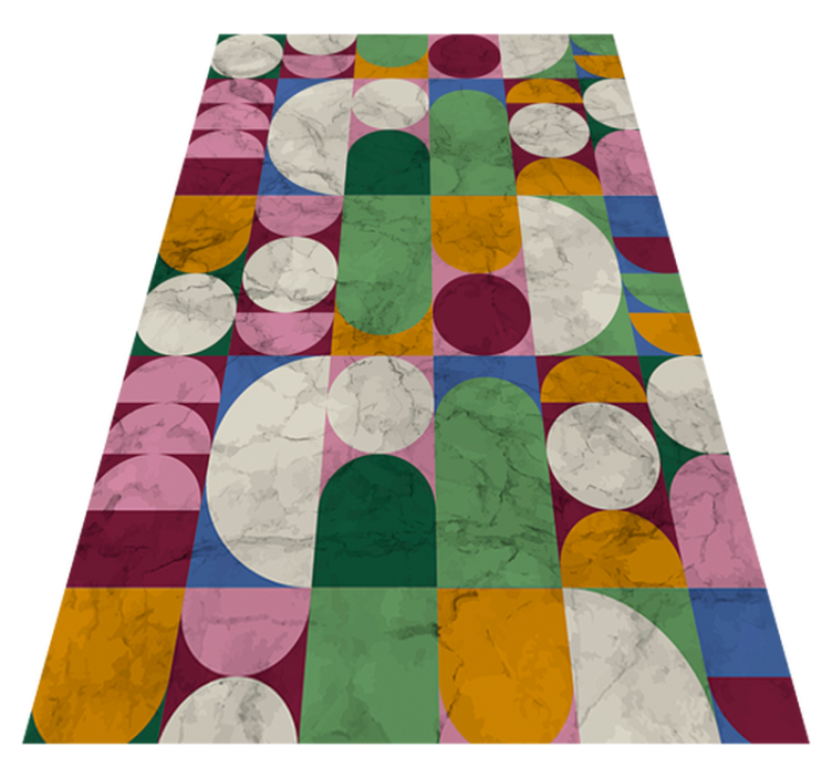 Vinylmatta badrum geometriska texturerade former - Tenstickers