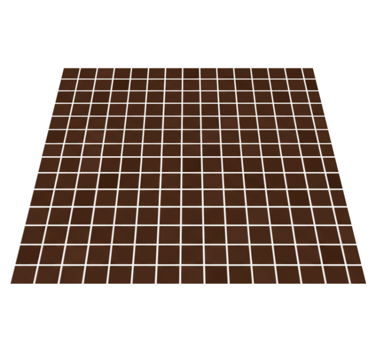 Vinylmatta badrum mini chokladbruna mosaikplattor - Tenstickers