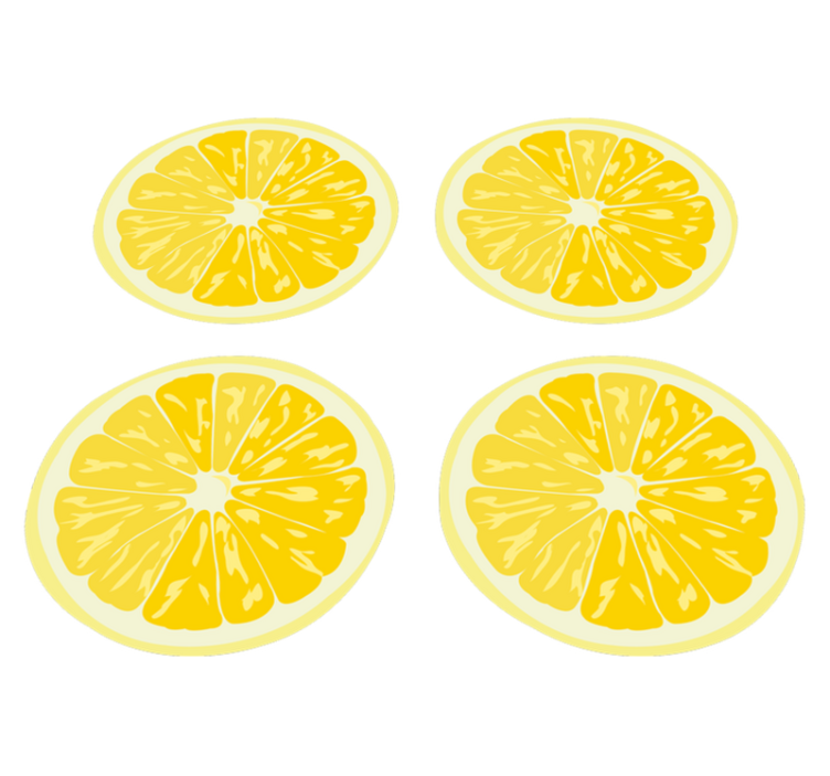 Vinylmatta kök skivade citroner pack stickers - Tenstickers