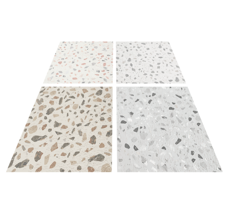 Vinylmatta kök terrazzo-textur - Tenstickers
