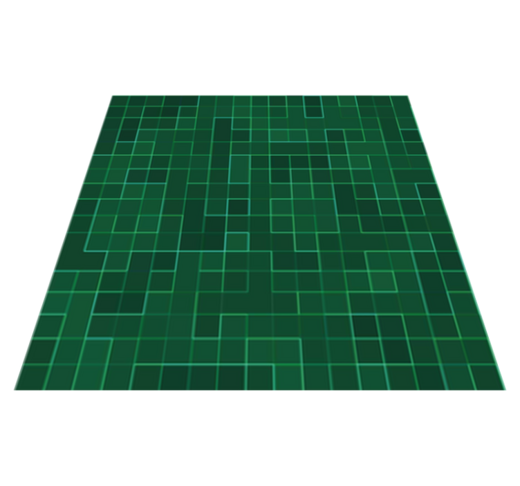 Abstract ljusgrön mosaik vinylmatta kök - Tenstickers