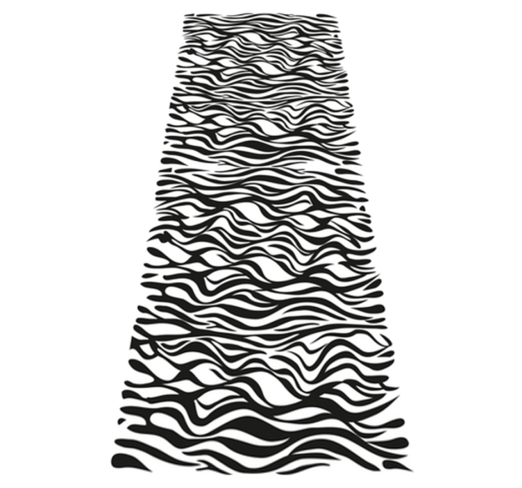 Vinylmatta kök zebra bakgrund kylskåp - Tenstickers