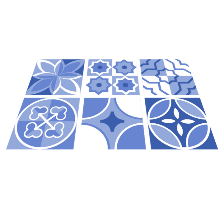 Vinylmatta kök azulejos cindito plattor - Tenstickers