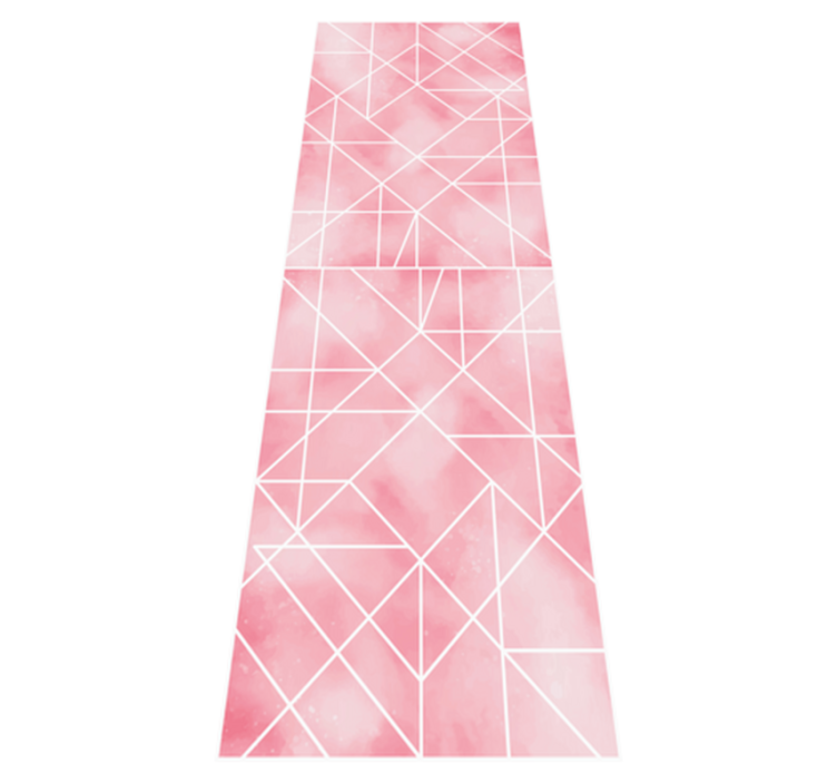 Vinylmatta kök mönster av rosa trianglar - Tenstickers