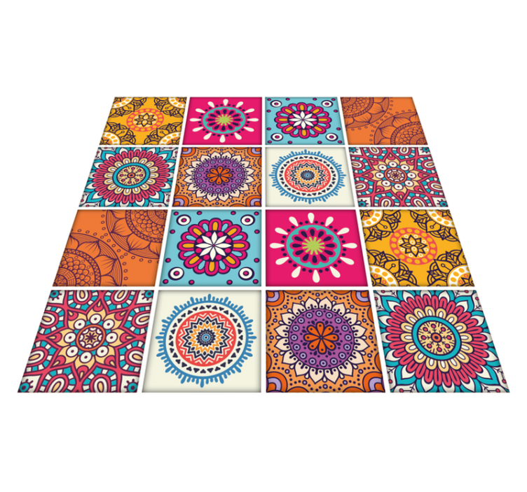 Vinylmatta kök mandala kökplattor - Tenstickers