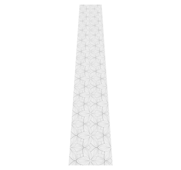 Vinylmatta kök minimalistiska hexagonplattor med blommor - Tenstickers