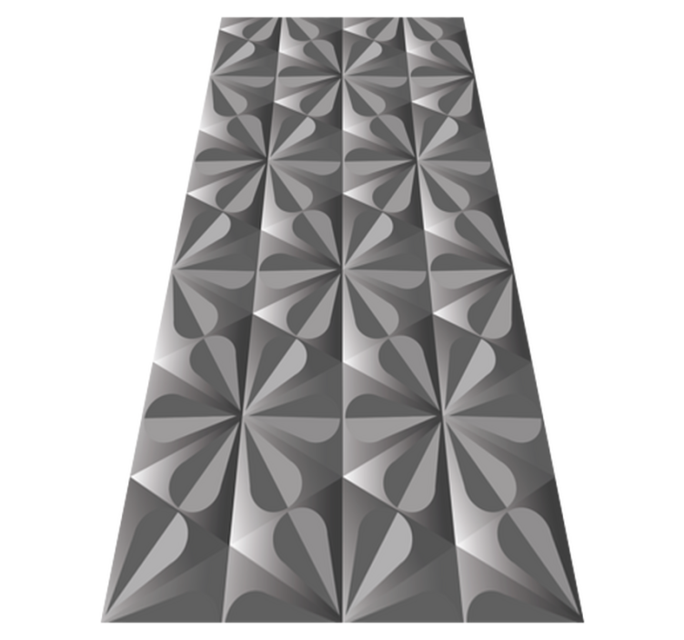 Vinylmatta kök vintage geometriskt blommönster - Tenstickers