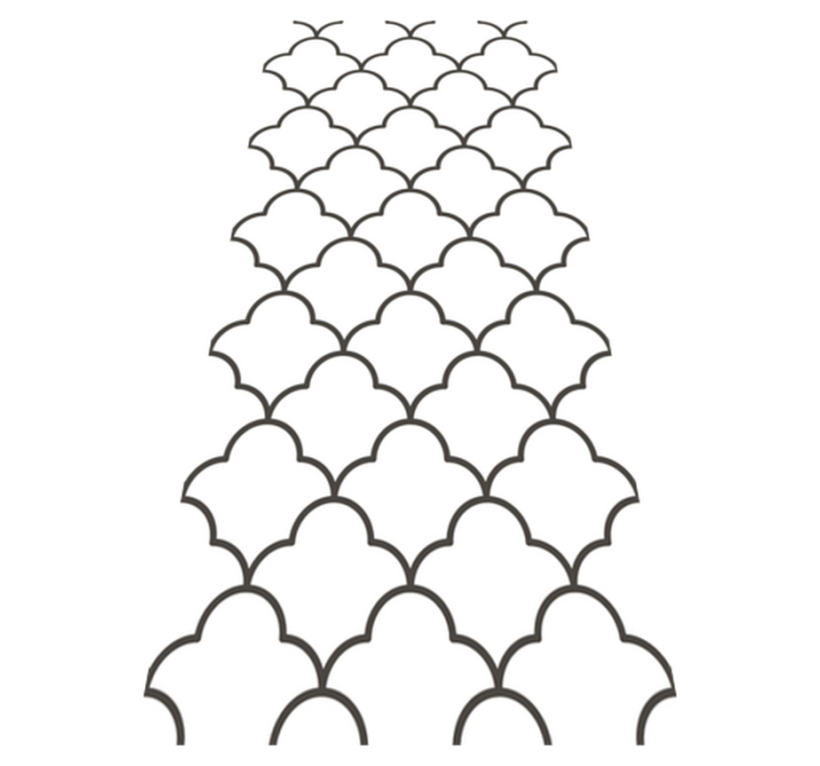 Vinylmatta kök geometrisk marockanskt mönster - Tenstickers