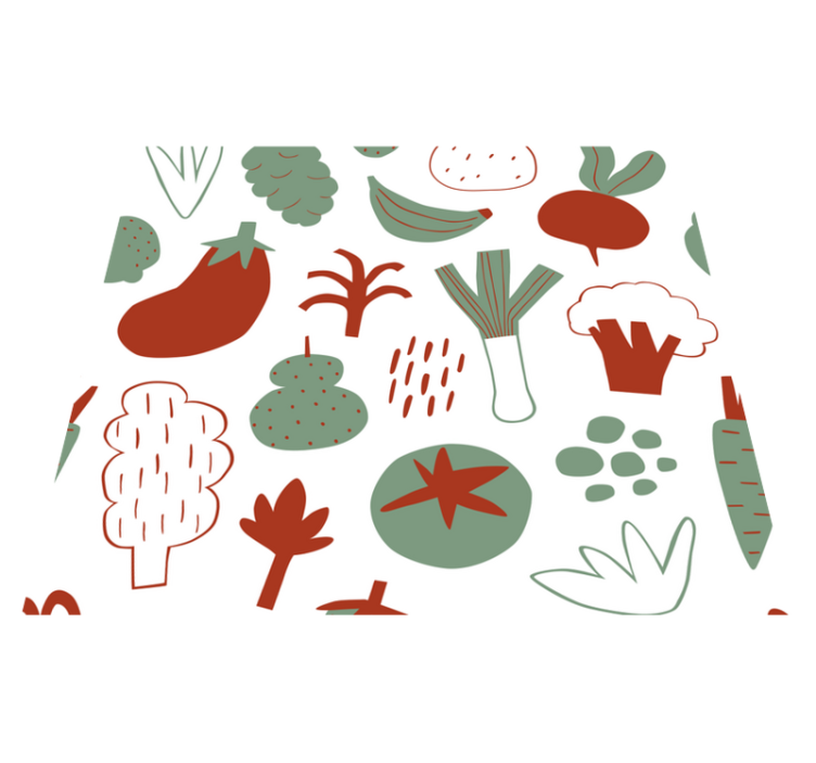 Vinylmatta kök färgglada grönsaker - Tenstickers