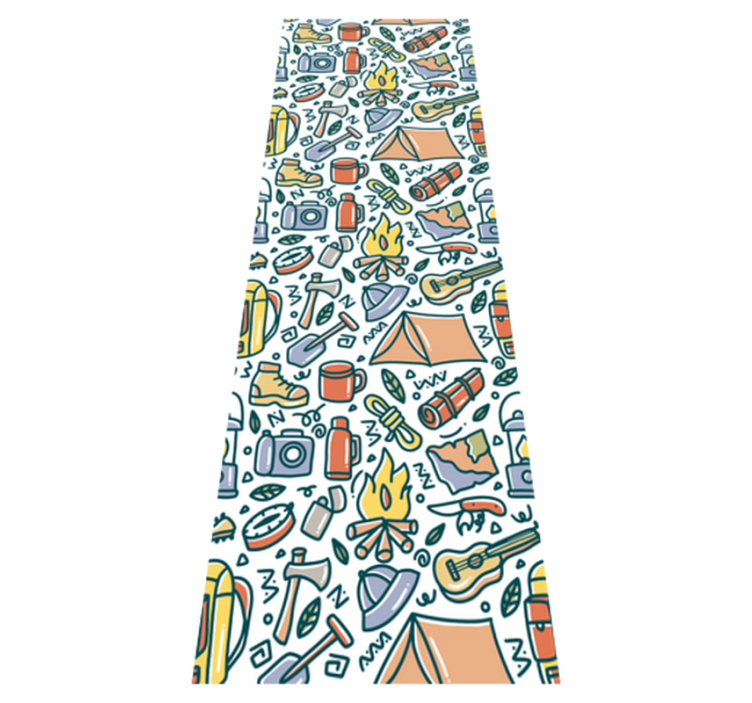 Vinylmatta sovrum handritade berg och campingprylar - Tenstickers