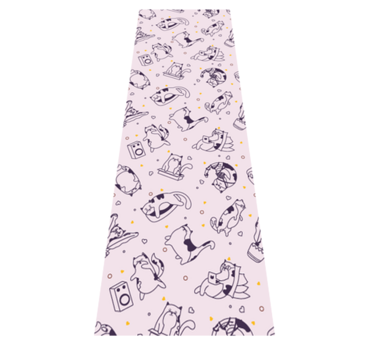 Vinylmatta sovrum kattmusikband mönster - Tenstickers