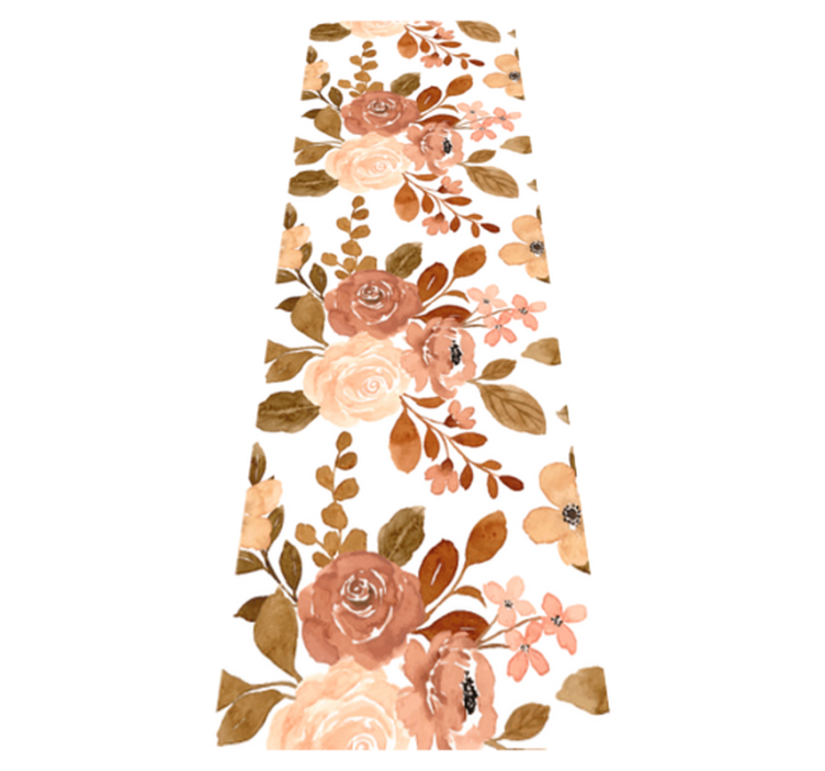 Vinylmatta sovrum eleganta rosa pastellblommor - Tenstickers