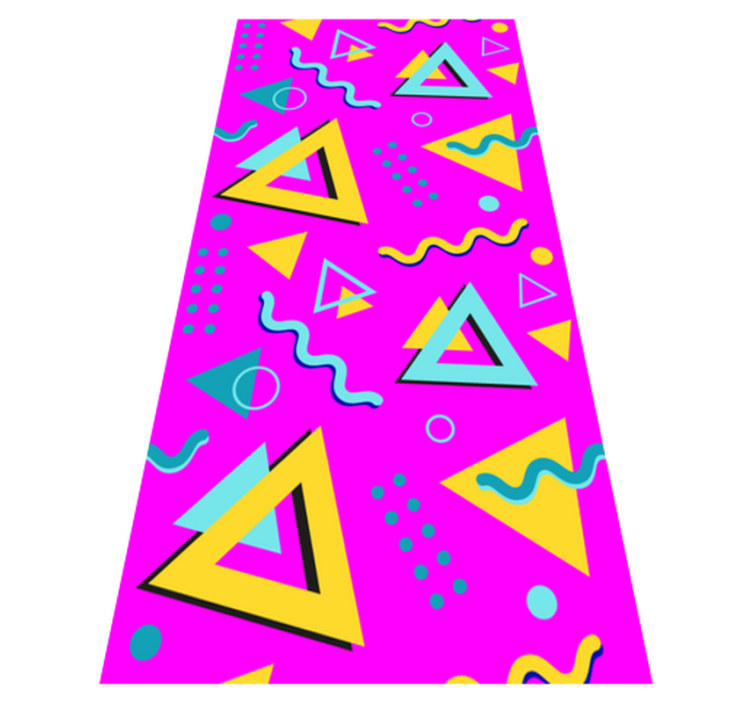 Vinylmatta sovrum memphis retro 80 geometriska former - Tenstickers