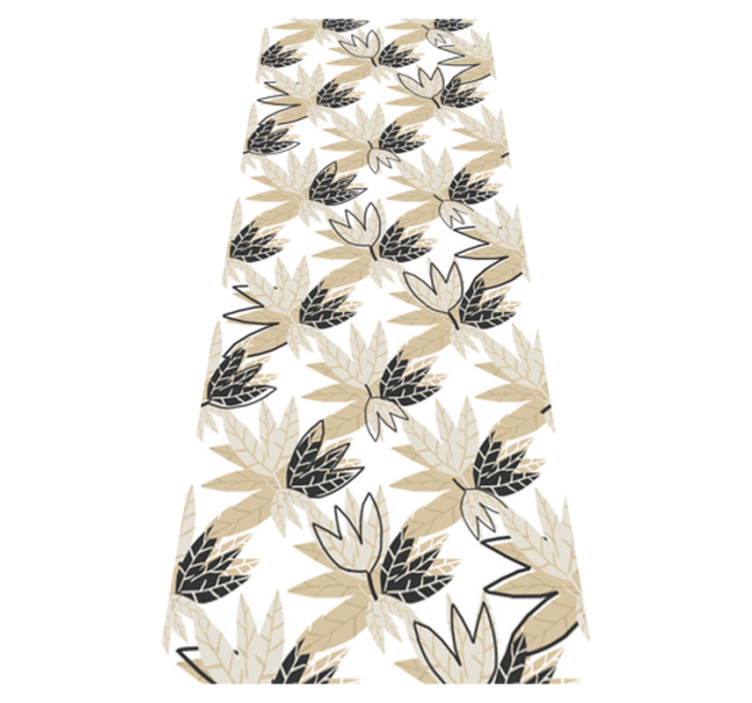 Vinylmatta sovrum med nordisk stil bruna blad - Tenstickers