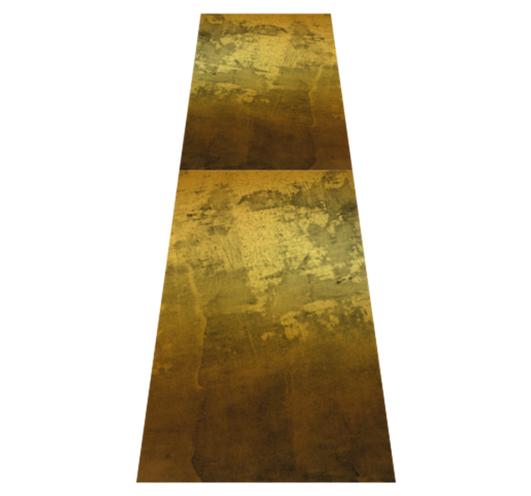 Vinylmatta sovrum retro rått gyllene rektanglar mönster - Tenstickers