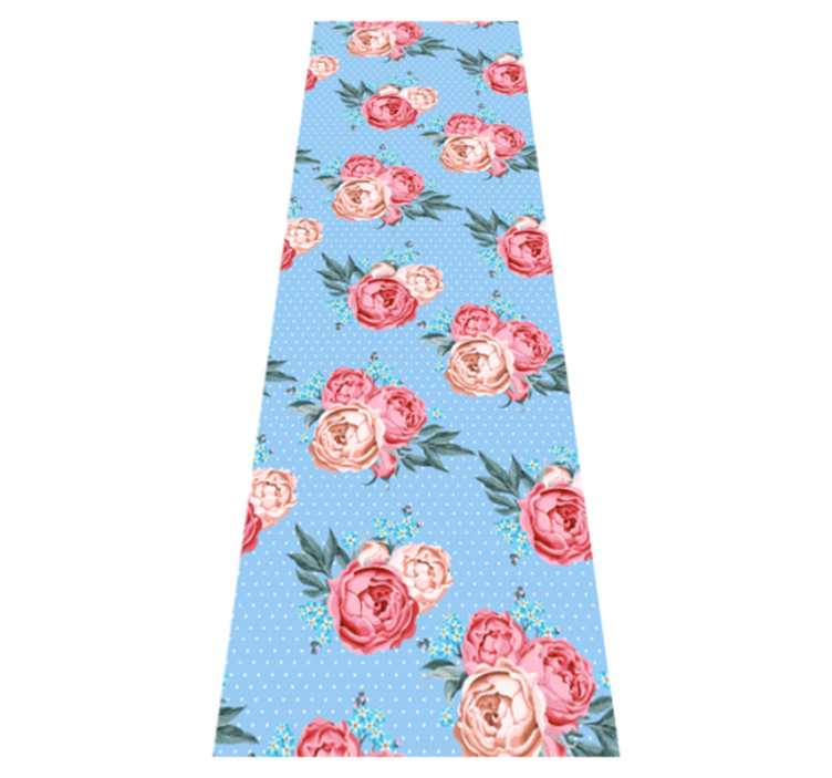 Vinylmatta sovrum shabby chic med prickig mönster - Tenstickers