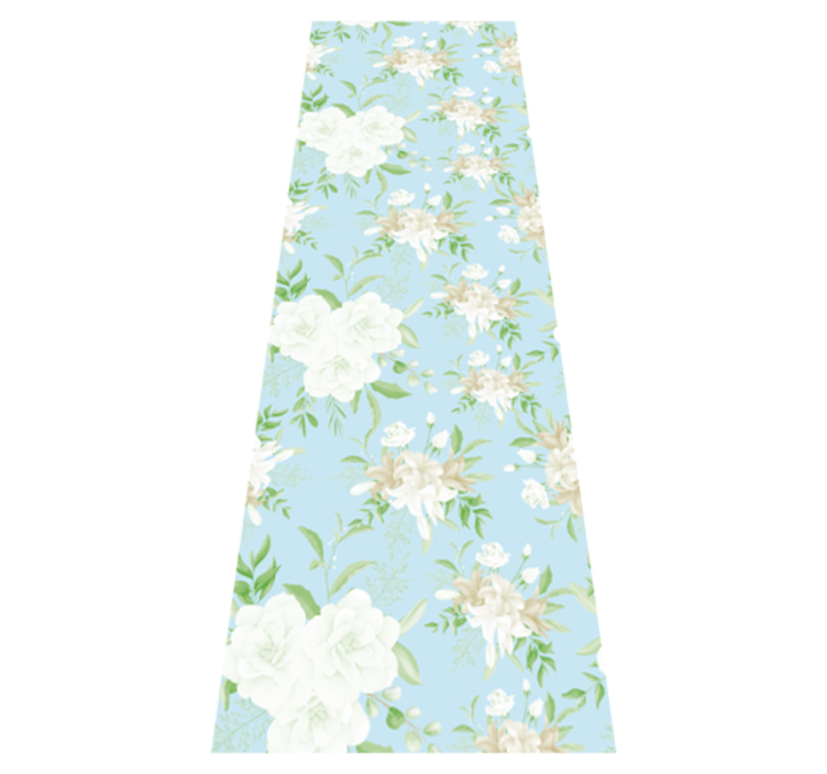 Vinylmatta sovrum vild blommor grandmillenial stil - Tenstickers