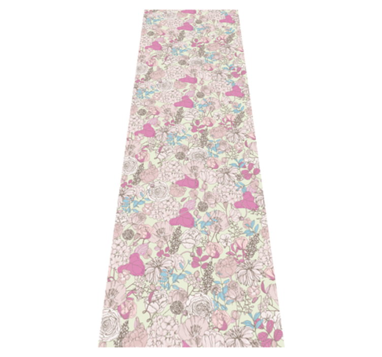 Vinylmatta sovrum floral grandmillenial stil - Tenstickers