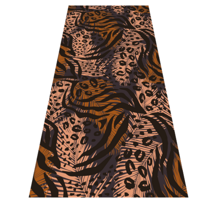 Afrikansk stil abstrakt färgglad design vinylmatta sovrum - Tenstickers