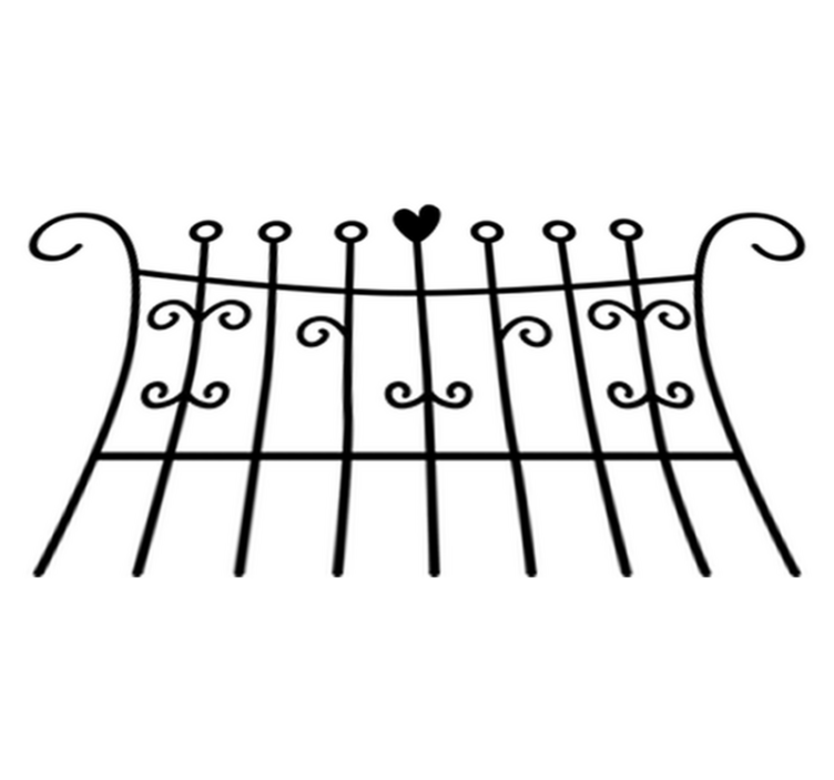 Vinylmatta sovrum hjärtstaket - Tenstickers