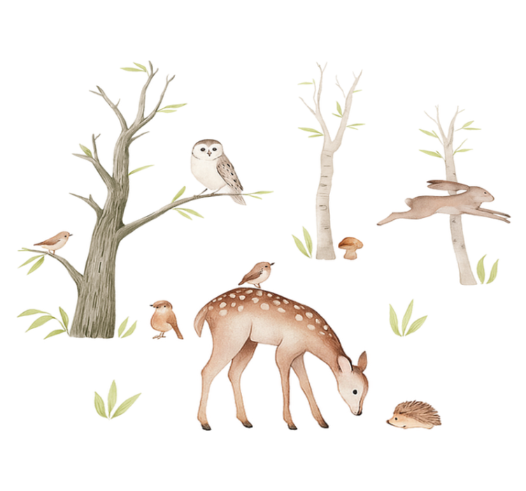 Vinylmatta sovrum höstlugna skogen - Tenstickers