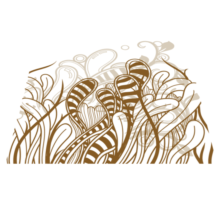 Vinylmatta sovrum abstrakta växtmotiv - Tenstickers