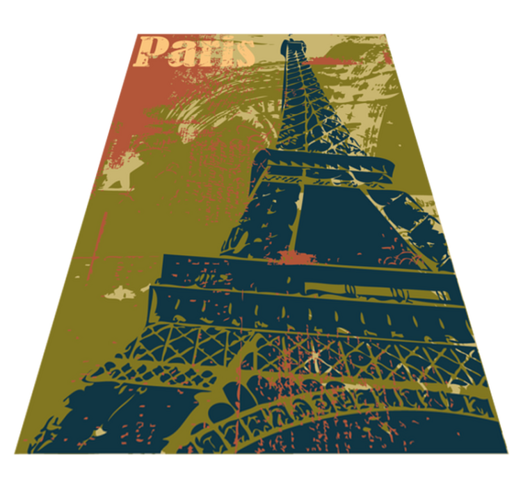 Vinylmatta sovrum paris dekoration poster - Tenstickers