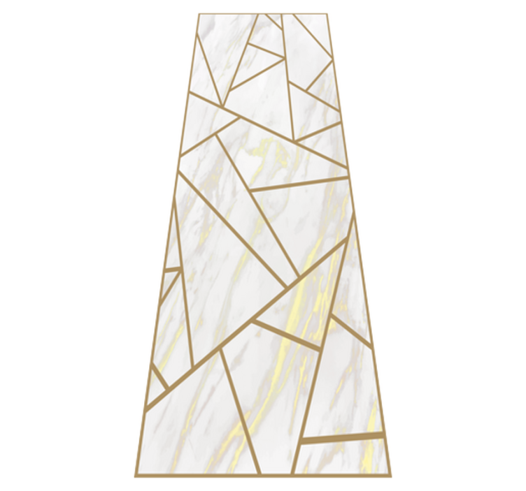 Vinylmatta studera marmor geometrisk mosaik - Tenstickers