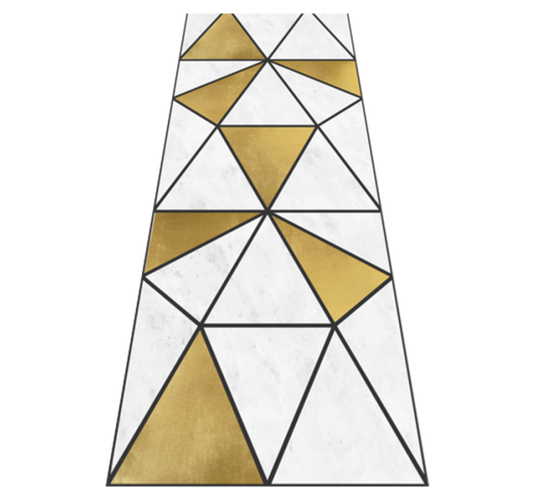 Vinylmatta studera geometrisk marmor effekt - Tenstickers