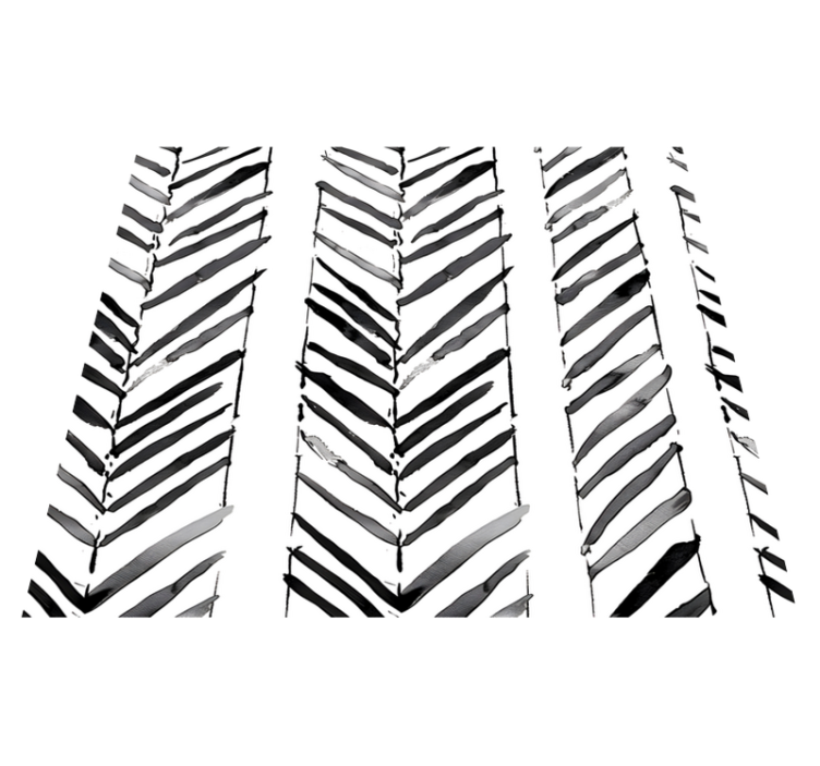 Vinylmatta studera svartvit geometrisk design - Tenstickers