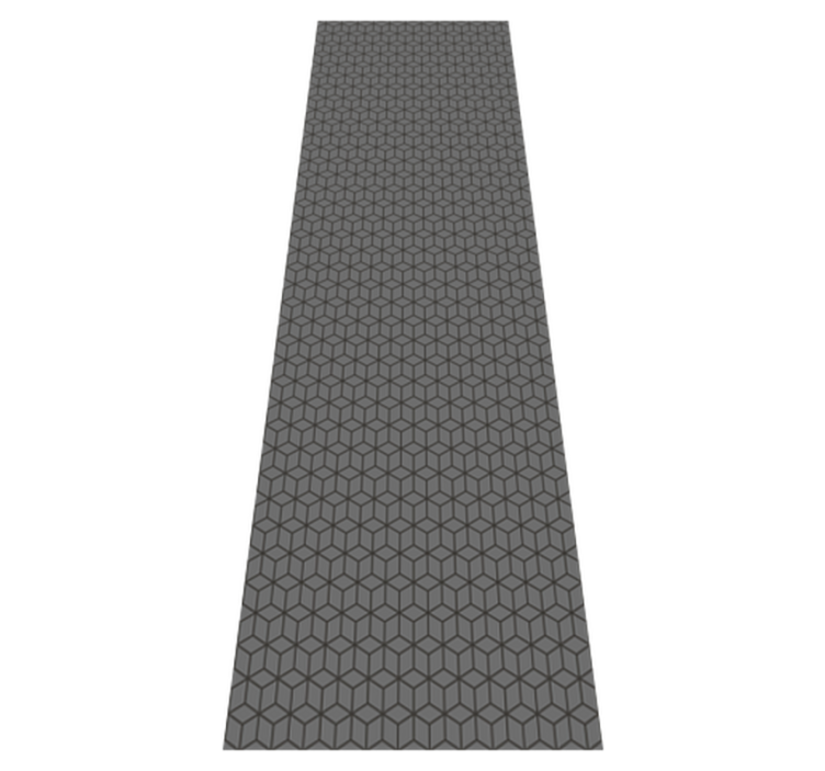 Vinylmatta studera 3d grå kuber - Tenstickers