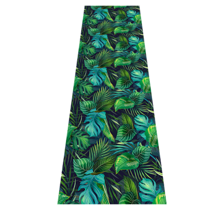 Vinylmatta studera grönblad realistiskt mönster - Tenstickers