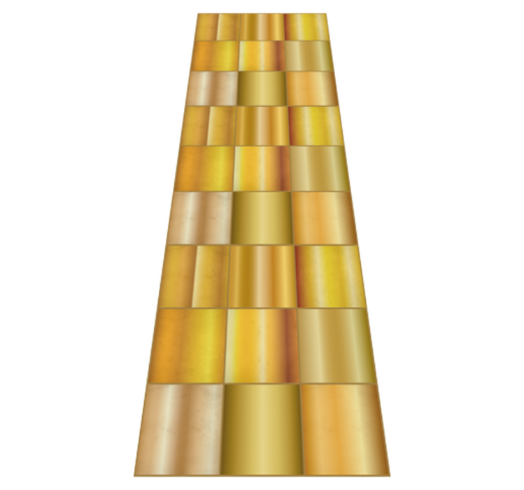 Vinylmatta studera guldgula block - Tenstickers