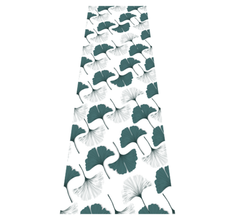 Vinylmatta studera mönster av ginkgoblad - Tenstickers