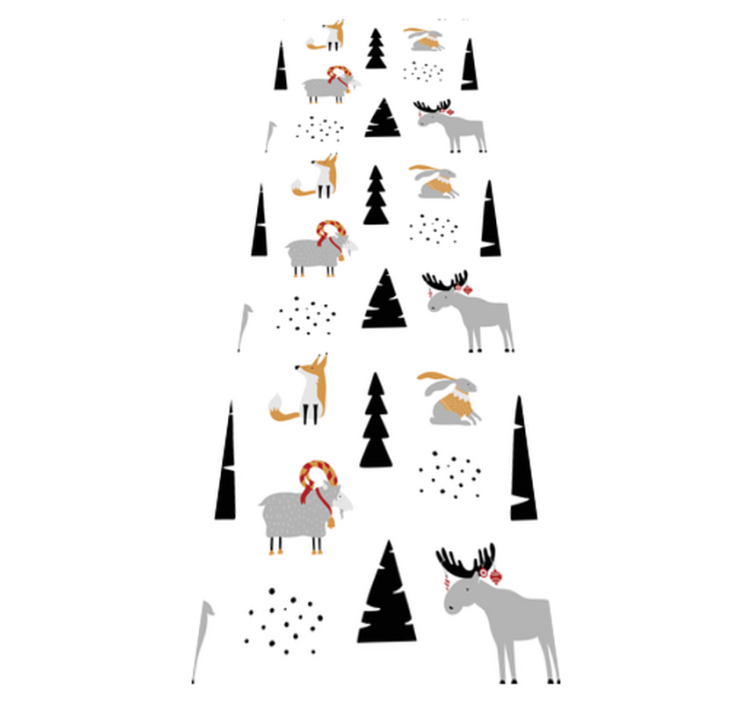 Vinylmatta sovrum vinterdjur mönster - Tenstickers