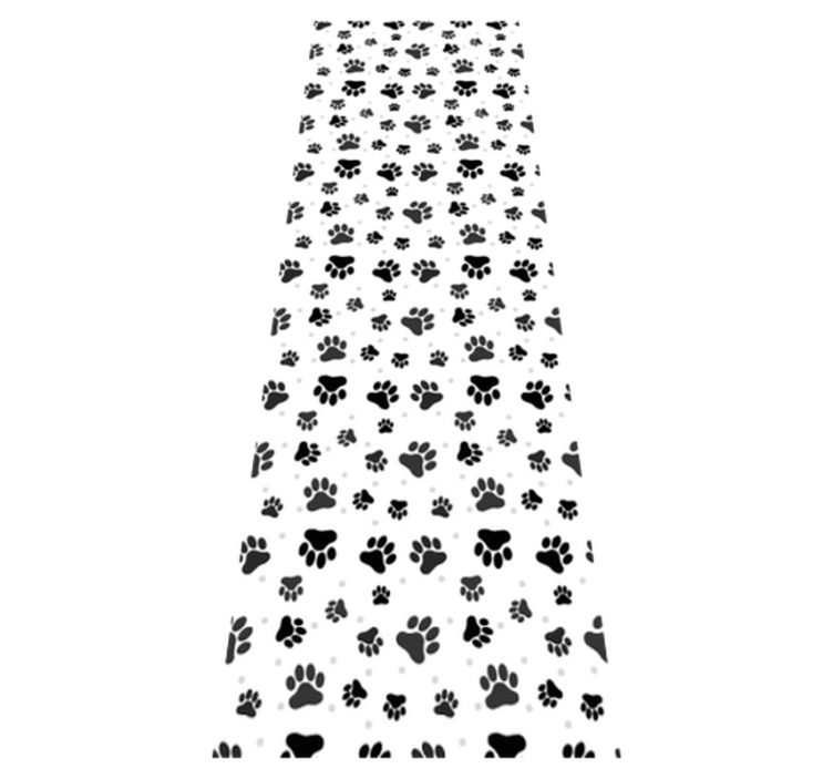 Vinylmatta sovrum med mönster av djurpfotavtryck - Tenstickers