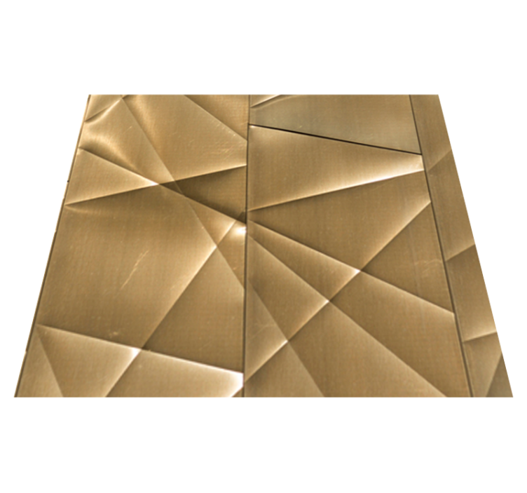 Vinylmatta sovrum 3d guldpolygontextur - Tenstickers